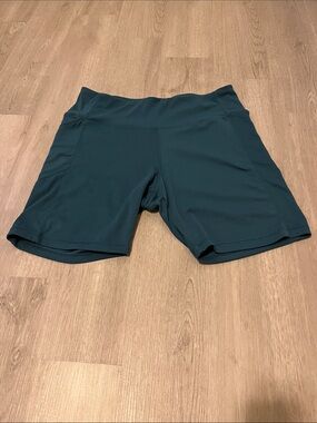 Juicy Couture Dark Teal High-Rise Bike Shorts